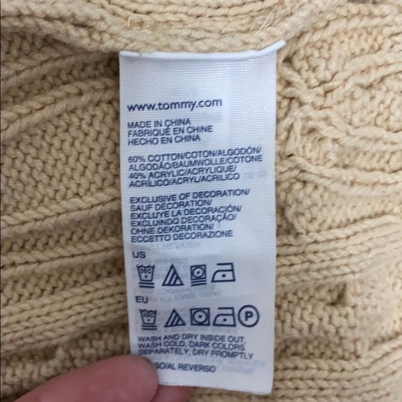 Tommy Hilfiger Open Front Cable Knit Cardigan - Picture 5 of 5